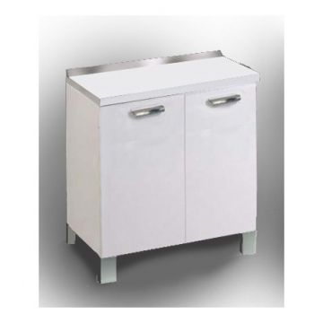 MABEL S.R.L. - BASE CUCINA  80 CM BIANCO 2 ANTE + RIPIANO COLORE BIANCO 2022