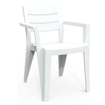 SEDIA CON BRACIOLI JULIE CHAIR BIANCO 61,5X58,5X79H DI KETER