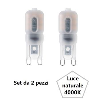 FAN EUROPE - G9 SET 2 LAMPADINE A LED 2,2W LUCE NATURALE 4000K 190 LUMEN FAN EUROPE