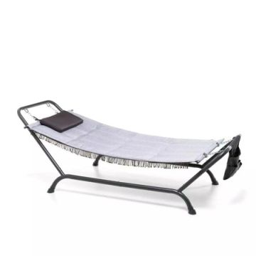 SALMAR - AMACA PRENDISOLE BALI TUBOLARE ANTRACITE TELO GRIGIO CHIARO