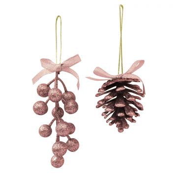 PIGNE E BACCHE GLITTER ROSE GOLD 6/13 CM PREZZO CADUNO INDICARE LA PREFERENZA PIGNE E BACCHE GLITTER ROSE GOLD 6/13 CM PREZZO CADUNO INDICARE LA PREFERENZA