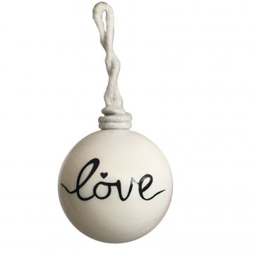 SFERA VETRO PERLATA LOVE D 100 MM
