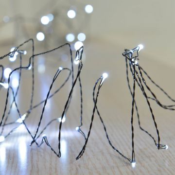 GIOCOPLAST NATALE - LUCI A LED MINI DI NATALE 200 BIANCO INTERNO ED ESTERNO 20 MT