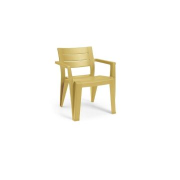 SEDIA CON BRACCIOLI GIALLO SENAPE PL JULIE CHAIR 61,5X58,5X79H