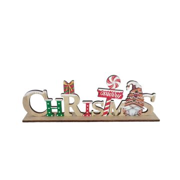 GIOCOPLAST NATALE - SCRITTA CHRISTMAS IN LEGNO 30X11CM GIOCOPLAST DECORAZIONE NATALIZIA