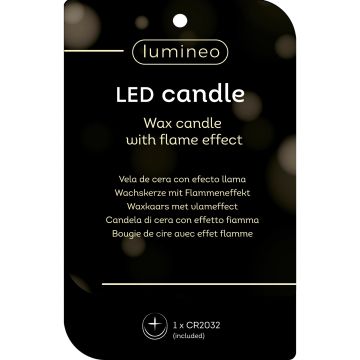 KAEMINGK - CANDELA LED ALBERO GLITTER 3 COLORI ASSORTITI  DIAM 8,5X17,5H CM